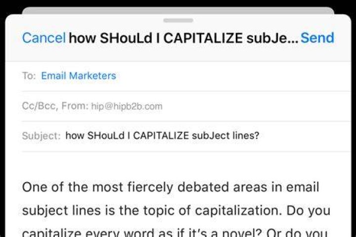 Should email subject lines be capitalized?