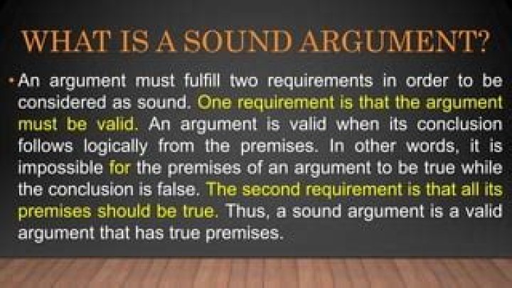 When is an argument sound?