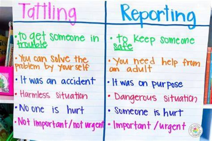 When is tattling okay?